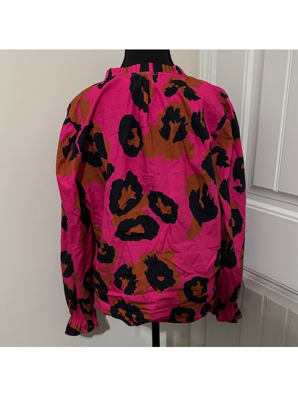 Women’s Pink Animal Print Blouse Jacket